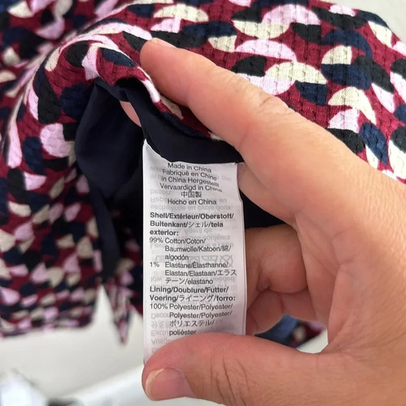 NWT J. Crew Geometric pattern Sheath Dress sleeveless round neck size 4 - Picture 9 of 16